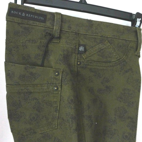 New ROCK & REPUBLIC Women's Jeans Pants Kashmiere Camo Mid Rise Slim Skinny - Picture 3 of 3